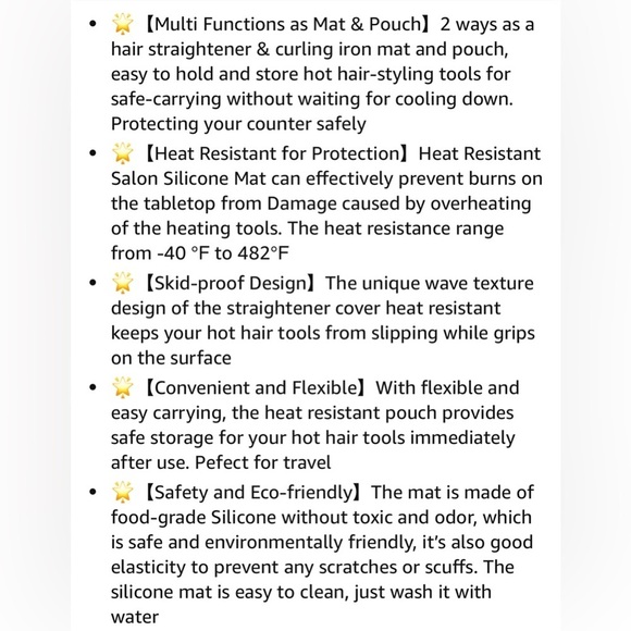 Heat resistance flat iron silicon mat - Picture 8 of 9